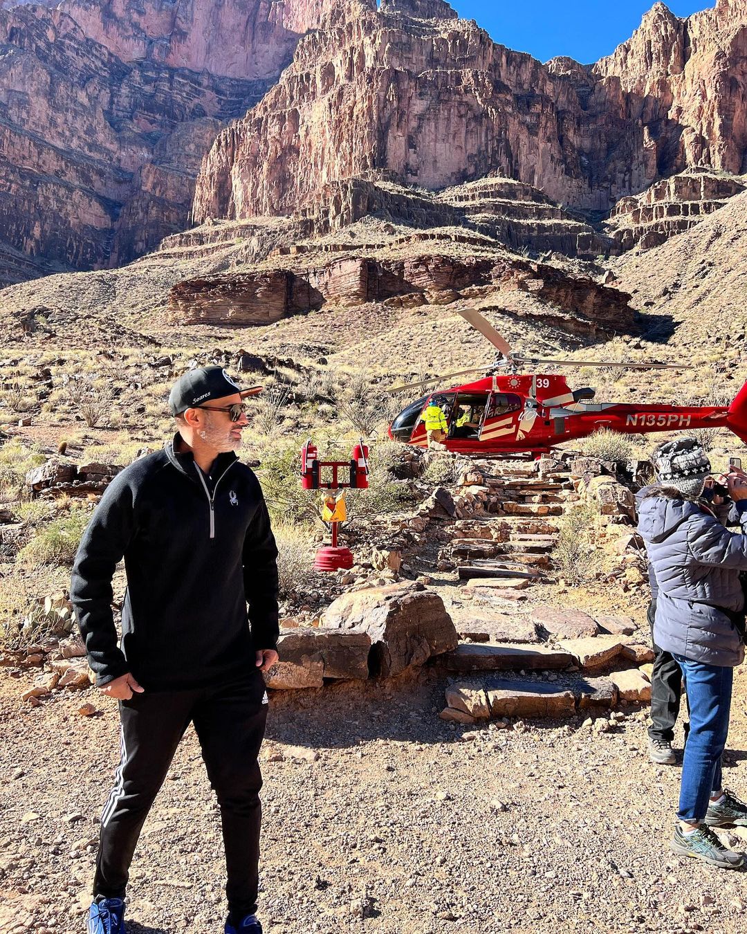 champagne picnic at bottom of grand canyon