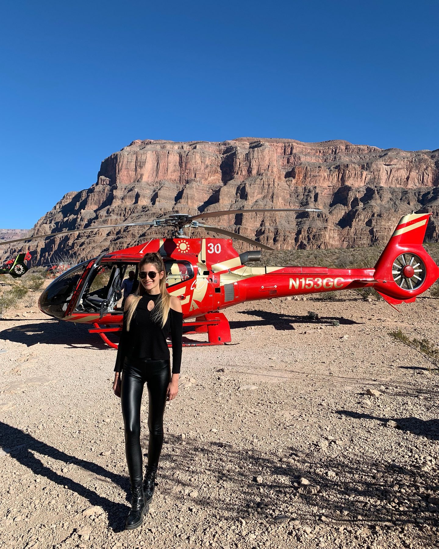 land on the bottom of the grand canyon